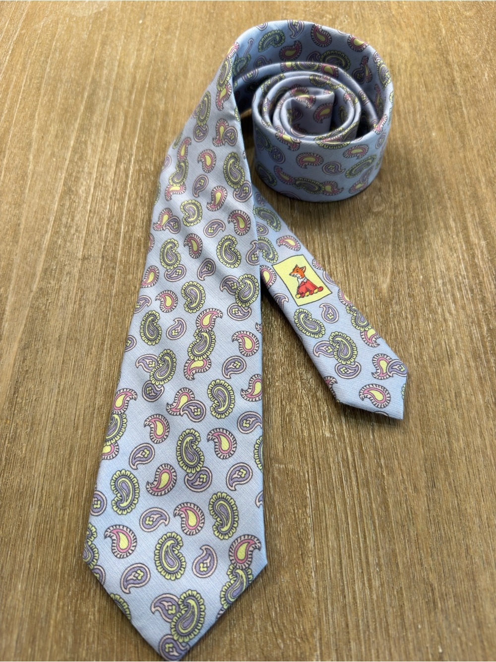 Thomas Pink Jermyn Street London Paisley Tie Made In Italy Silk Cotton